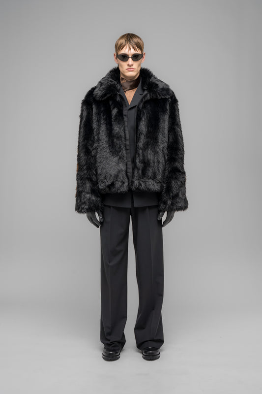 "MUDDY" FAUX FUR BLOUSON