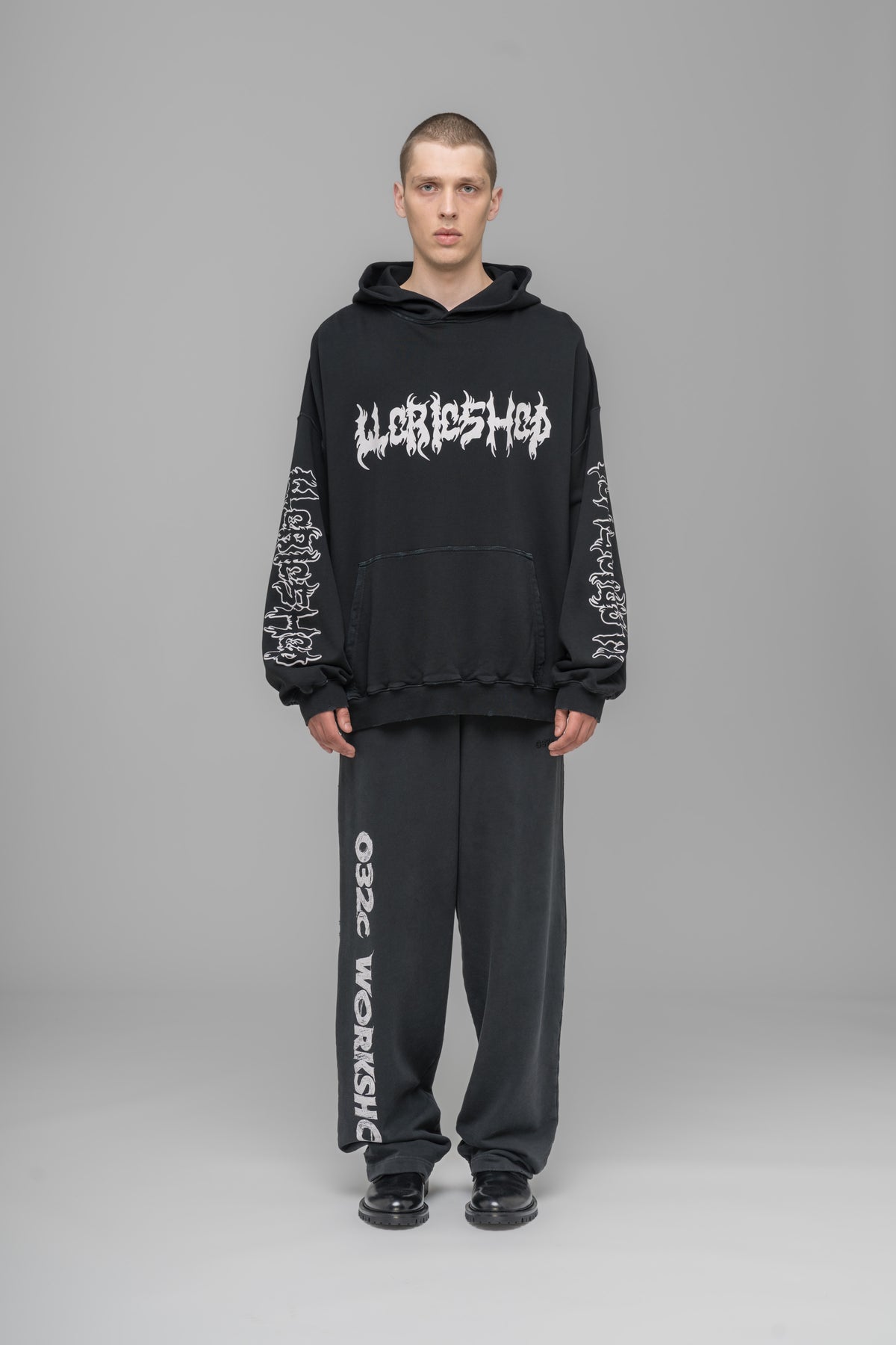 "FAITHLESS" OVERSIZED HOODIE BLACK