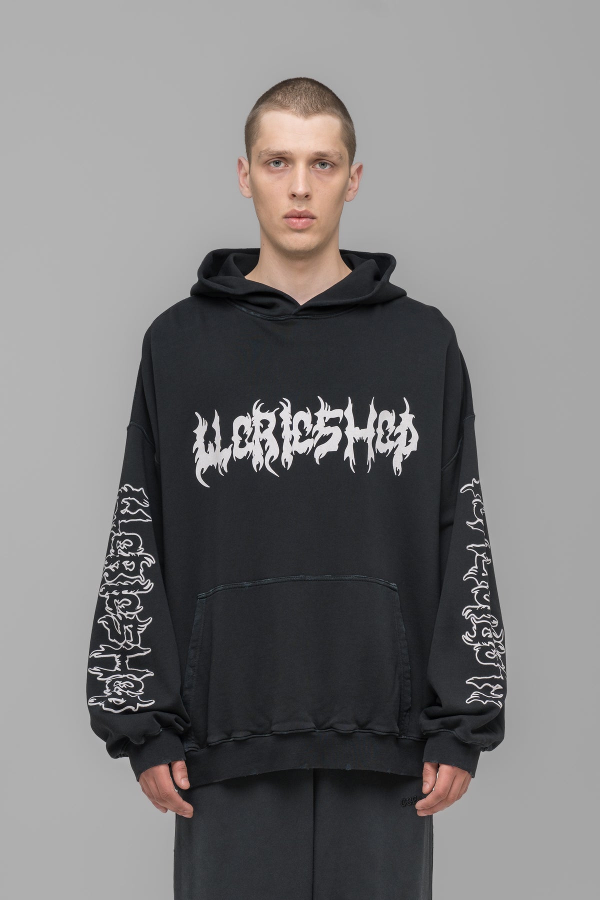 "FAITHLESS" OVERSIZED HOODIE BLACK