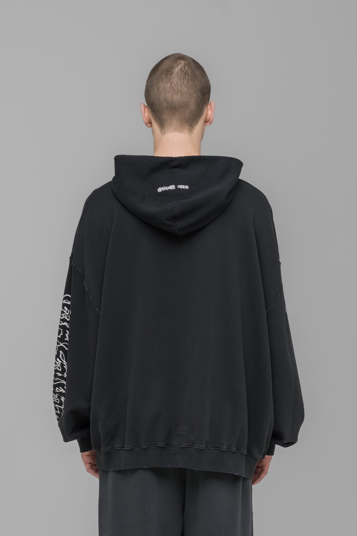 "FAITHLESS" OVERSIZED HOODIE BLACK