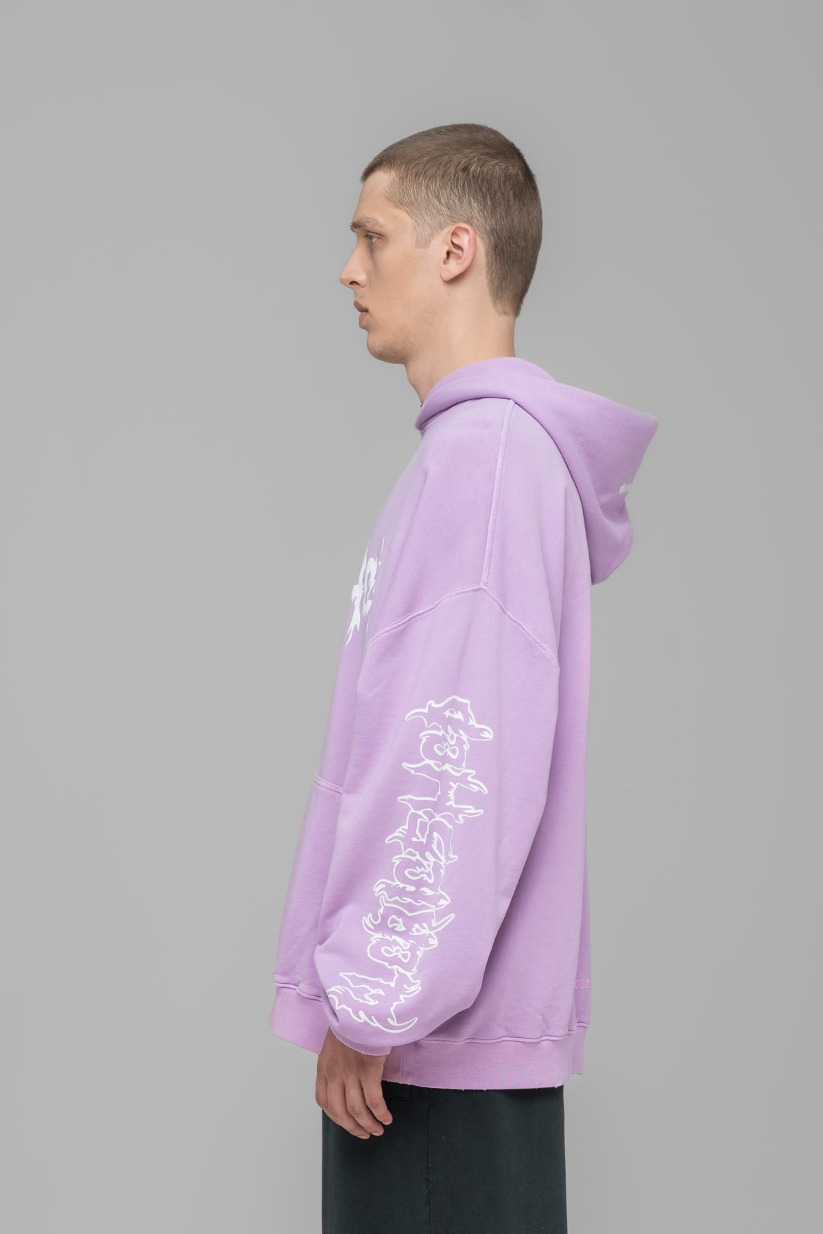 "FAITHLESS" OVERSIZED HOODIE PINK