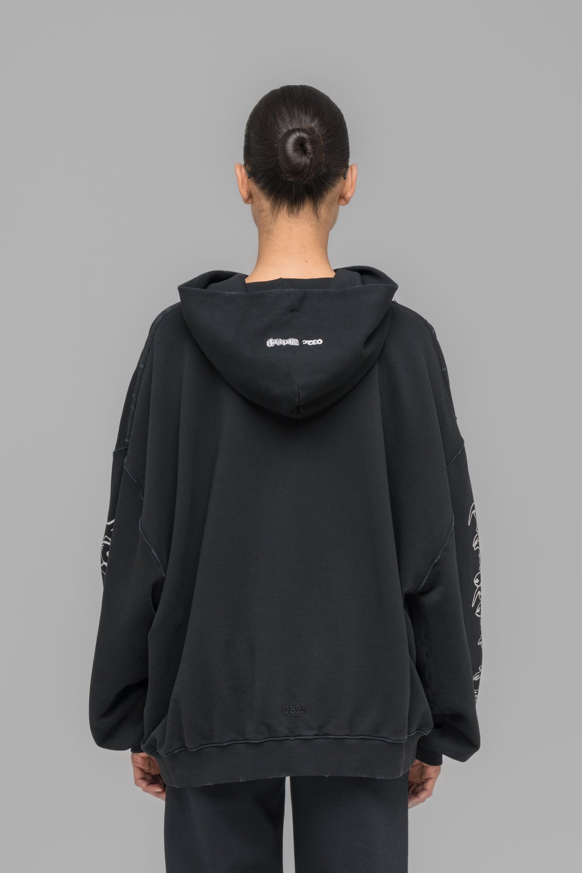 "FAITHLESS" OVERSIZED HOODIE BLACK