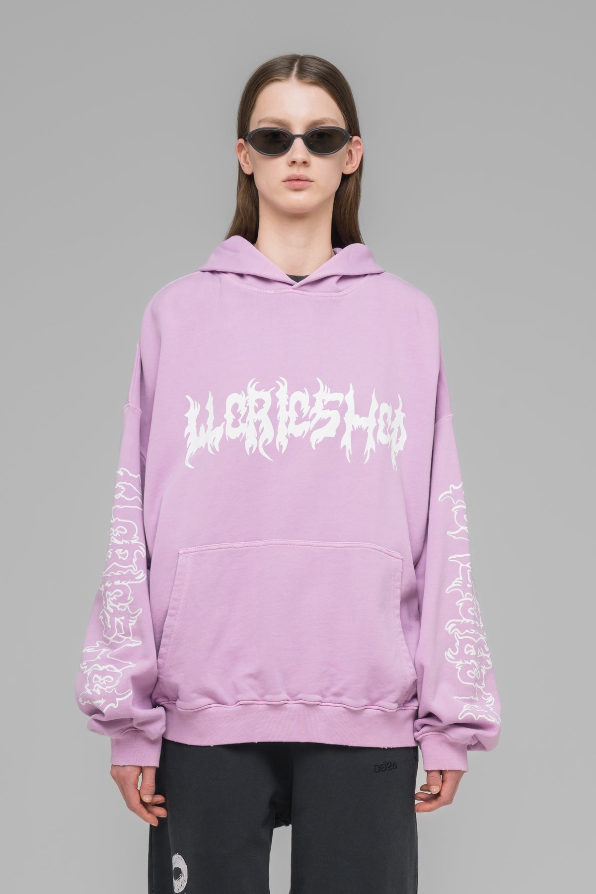 "FAITHLESS" OVERSIZED HOODIE PINK