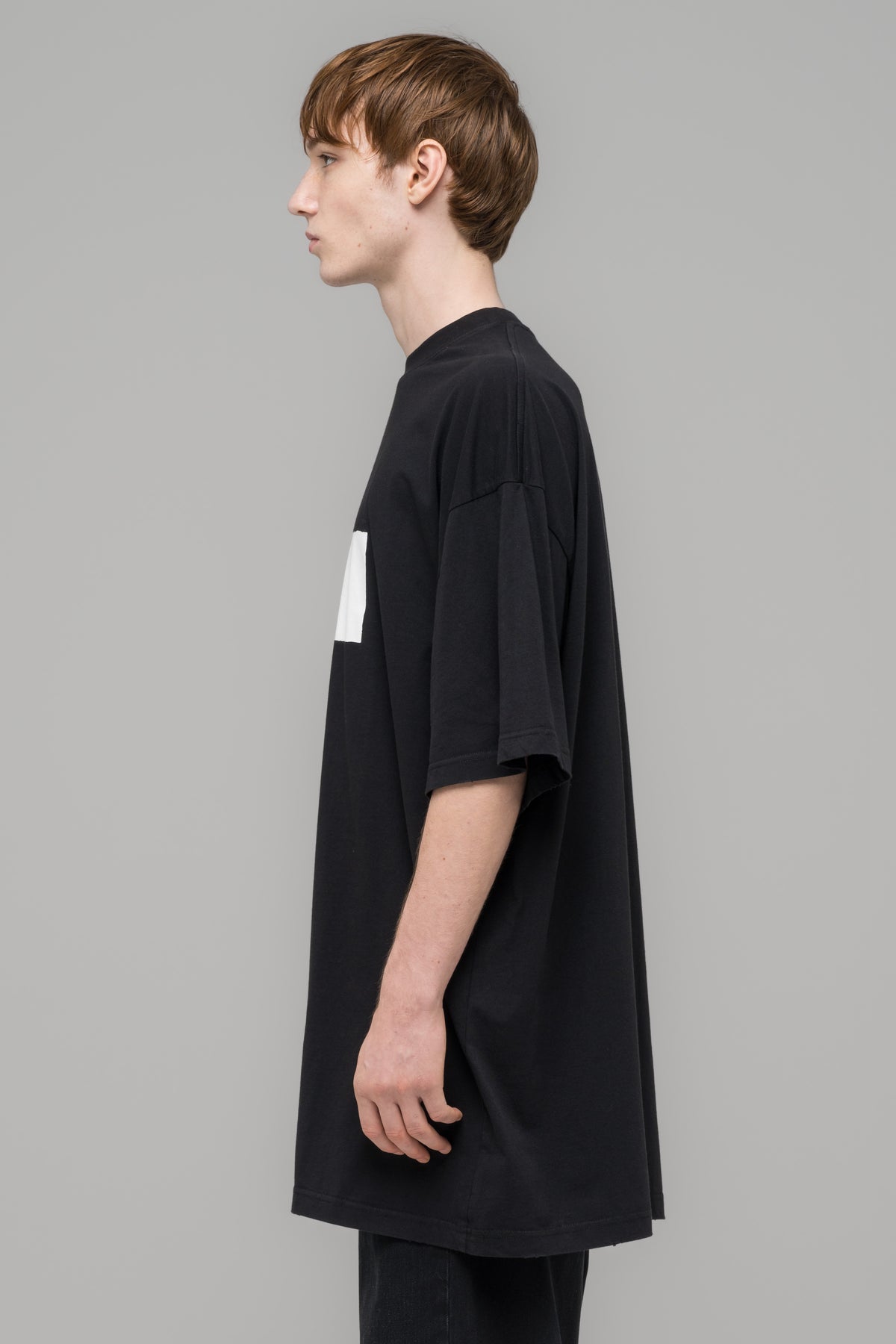 "POINT ZERO" OVERSIZED T-SHIRT WASHED BLACK