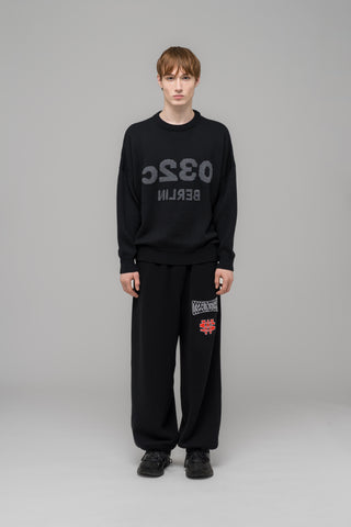 "SELFIE" SWEATER BLACK/BLACK MELANGE
