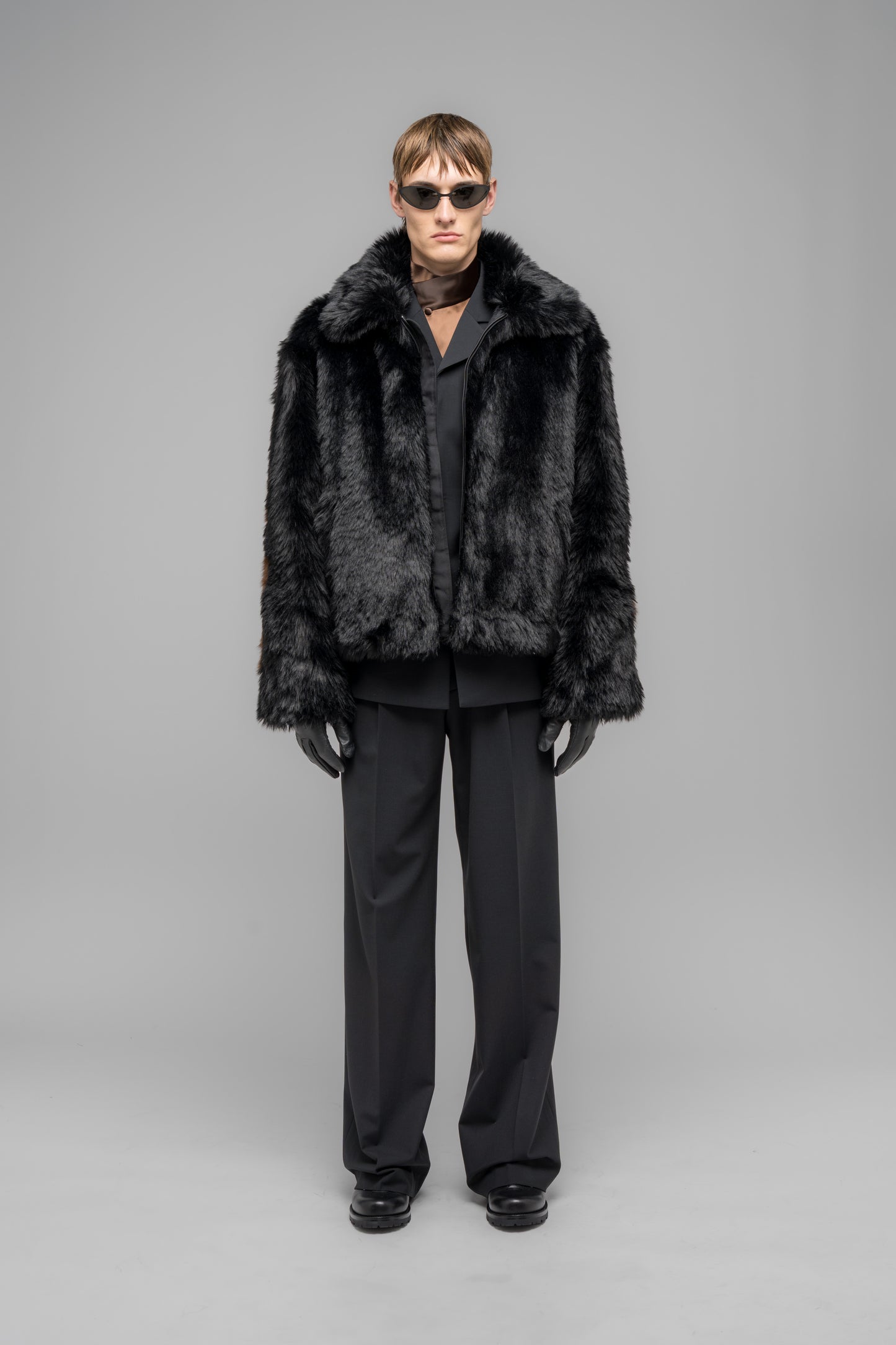 "MUDDY" FAUX FUR BLOUSON