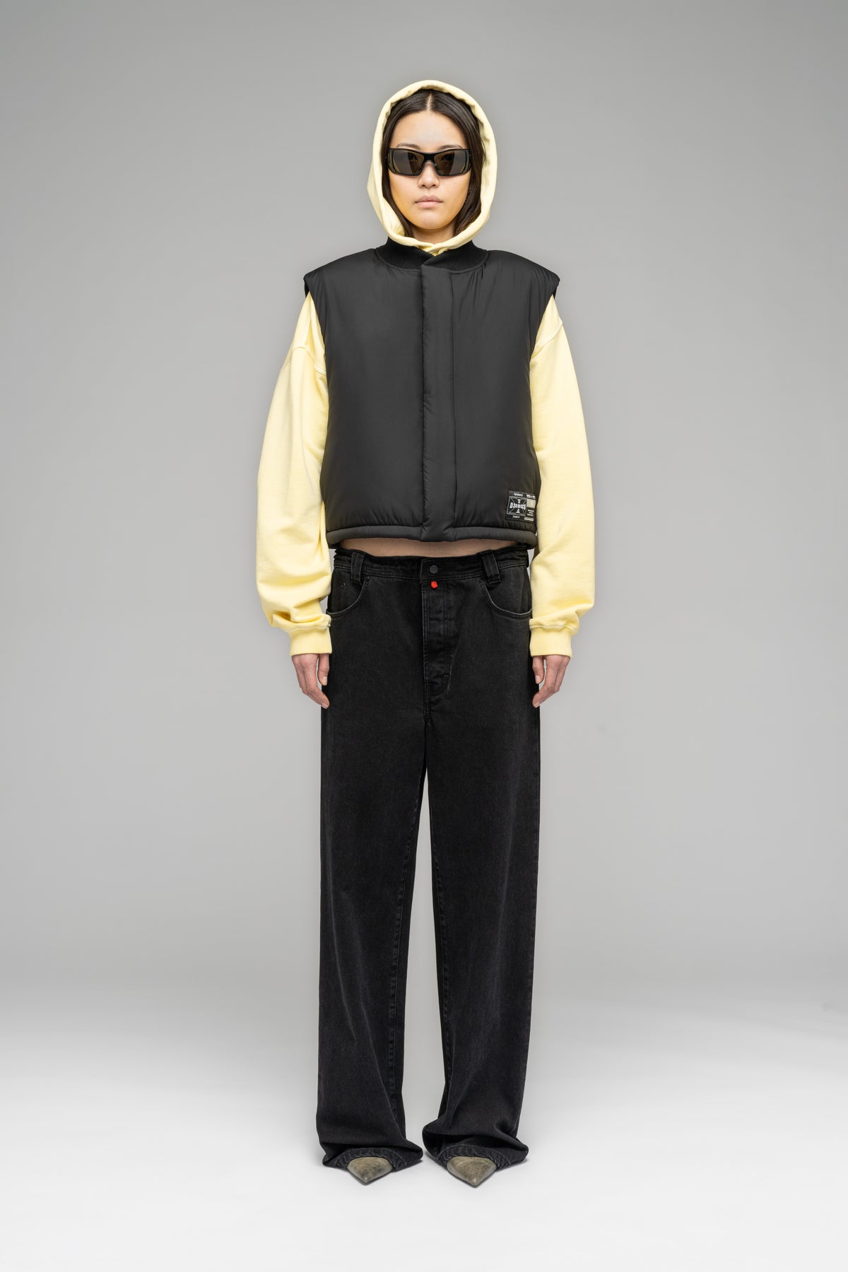 ''SPIDERLEG'' SYSTEM CROPPED PUFFER VEST