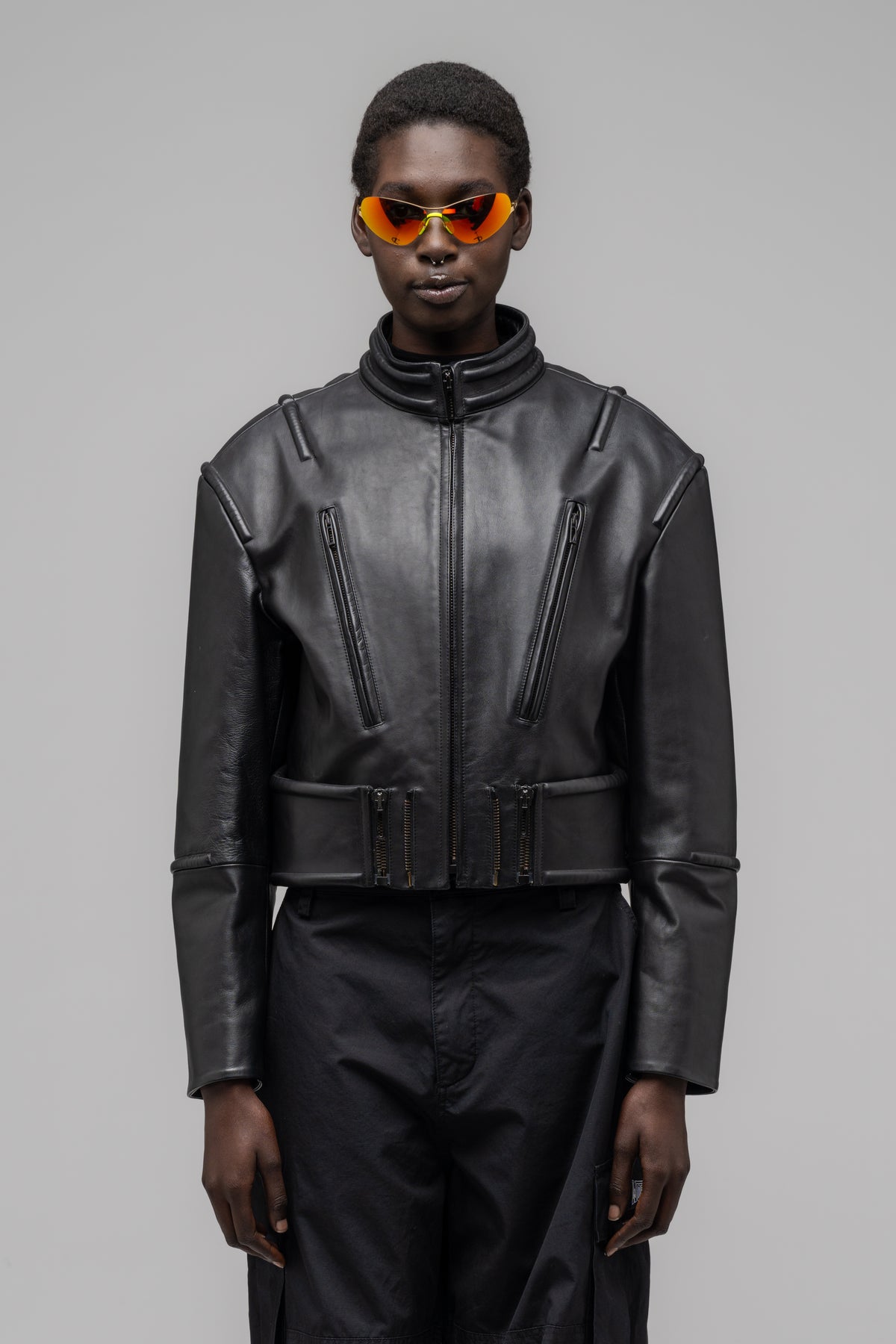 "HIPPOLYTA" GUARDED LEATHER BIKER JACKET PRE-ORDER