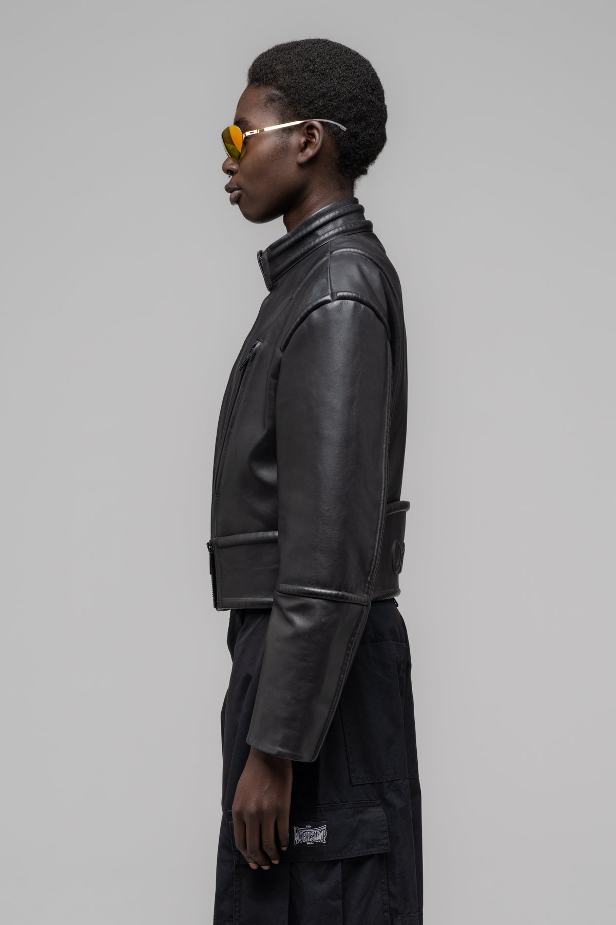 "HIPPOLYTA" GUARDED LEATHER BIKER JACKET PRE-ORDER