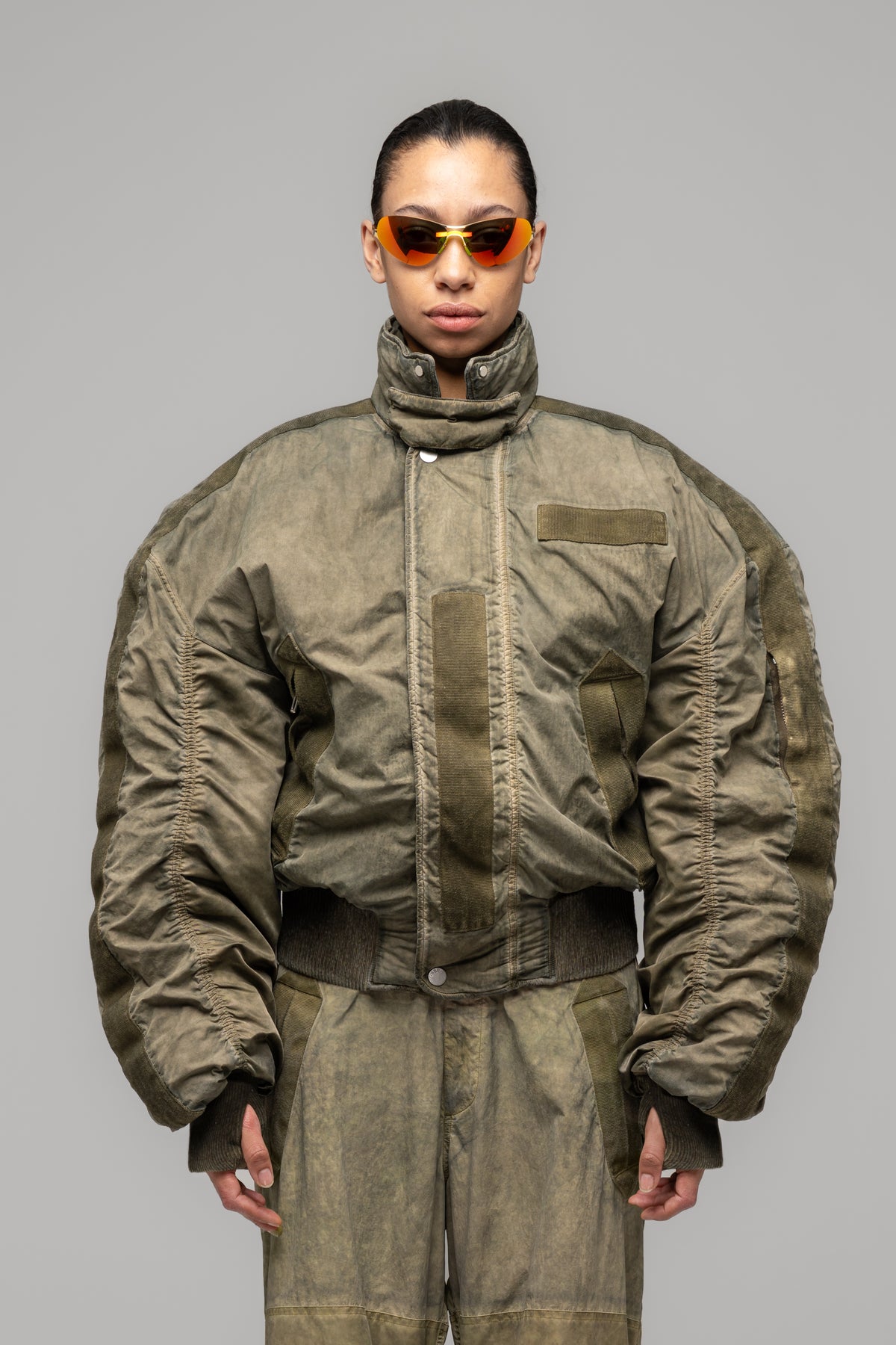 "CLAY" UTILITY BOMBER JACKET