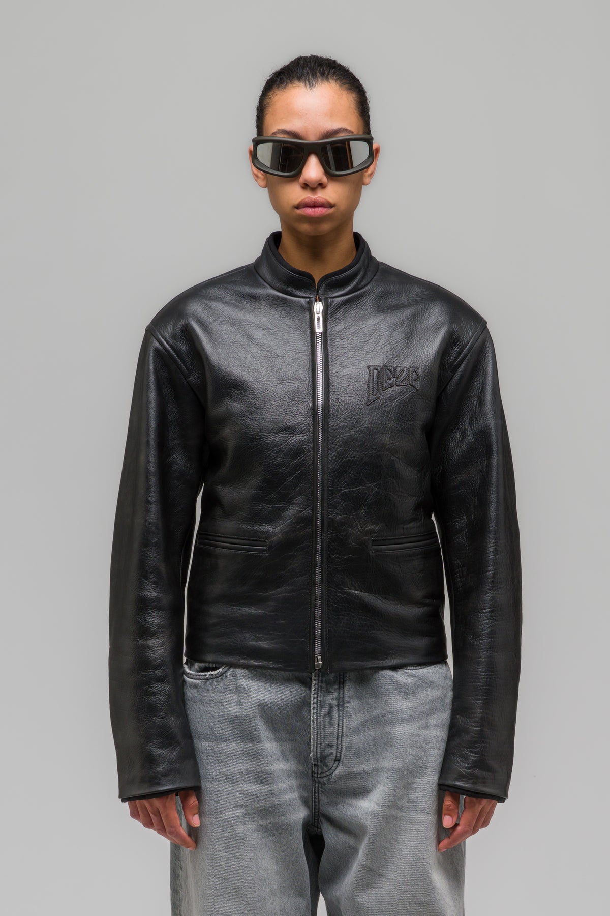 "ATTRITION" LEATHER JACKET