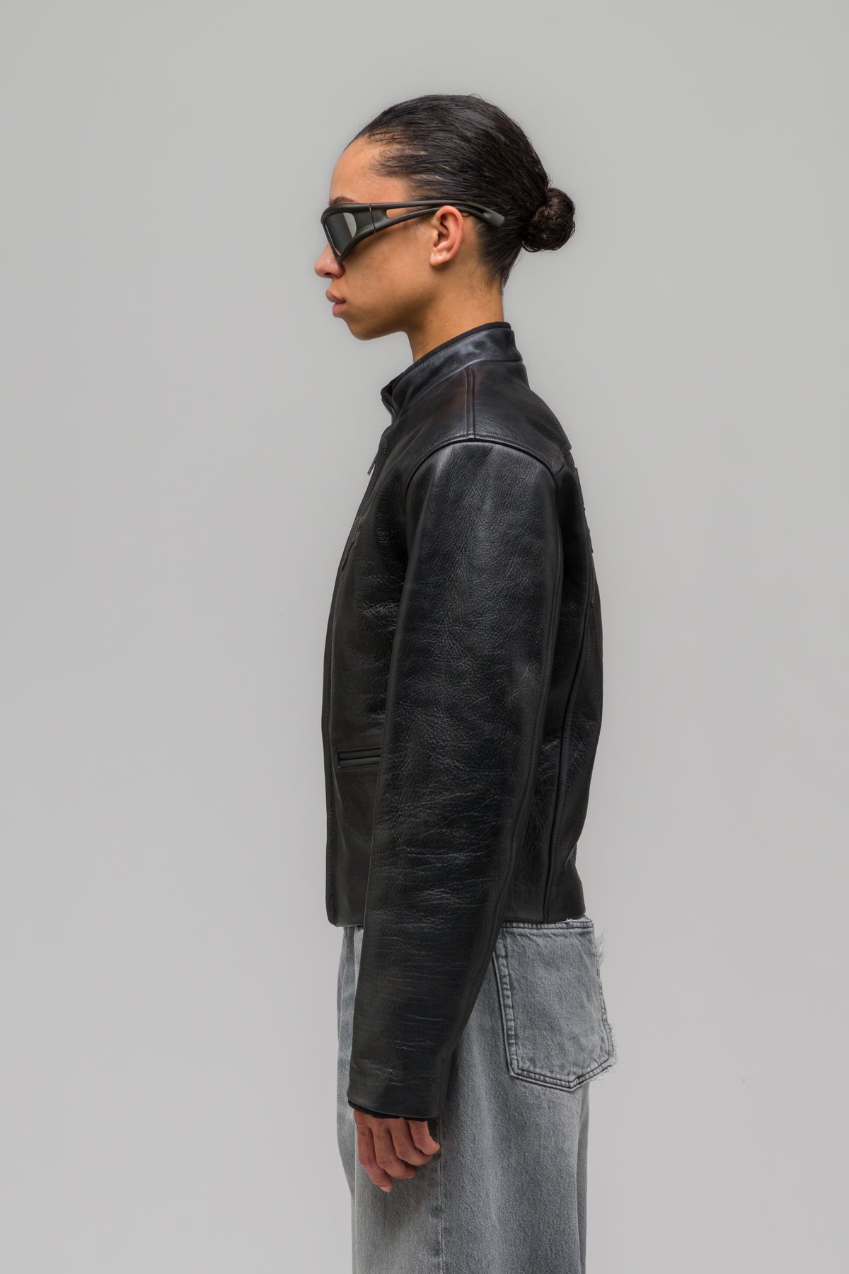 "ATTRITION" LEATHER JACKET