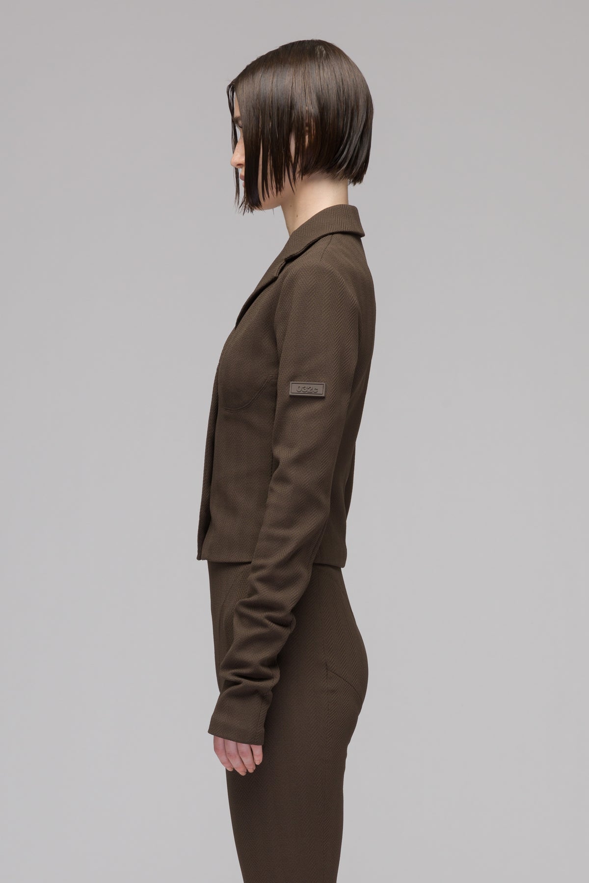 'TRAPEZE' TOO-TIGHT CROPPED SUIT JACKET